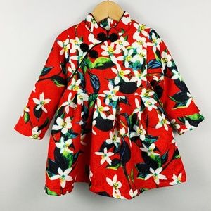 Dapper Darlings Cherry Blossom Fleece Lined Dress
